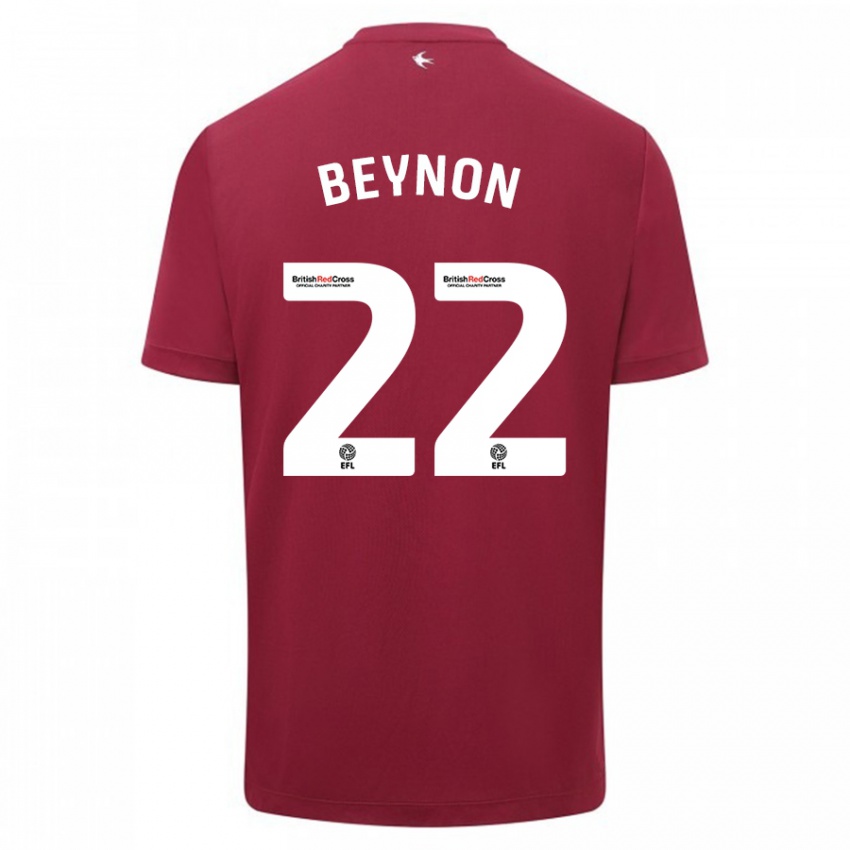 Herren Emma Beynon #22 Rot Auswärtstrikot Trikot 2023/24 T-Shirt Schweiz
