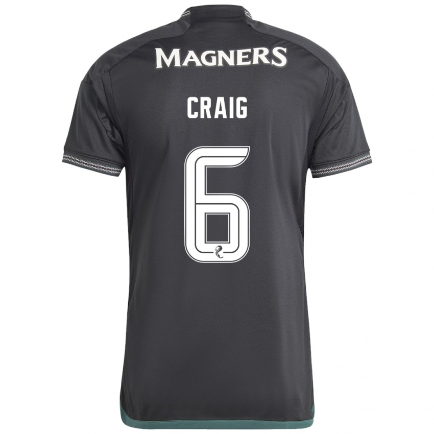 Herren Chloe Craig #6 Schwarz Auswärtstrikot Trikot 2023/24 T-Shirt Schweiz
