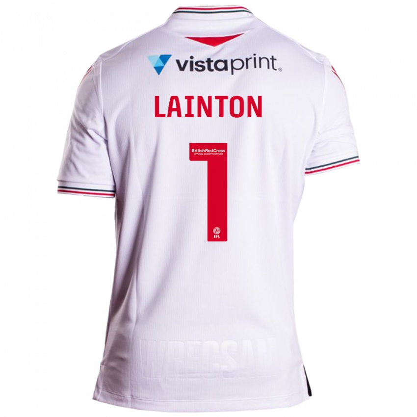 Herren Rob Lainton #1 Weiß Auswärtstrikot Trikot 2023/24 T-Shirt Schweiz