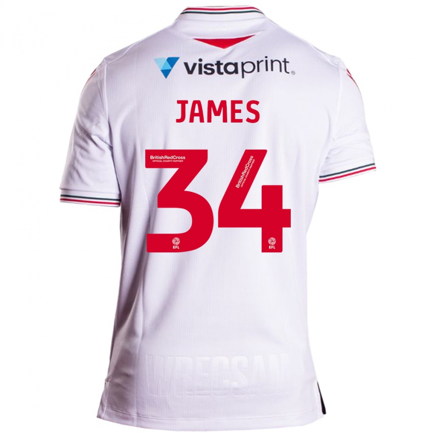 Herren Aaron James #34 Weiß Auswärtstrikot Trikot 2023/24 T-Shirt Schweiz