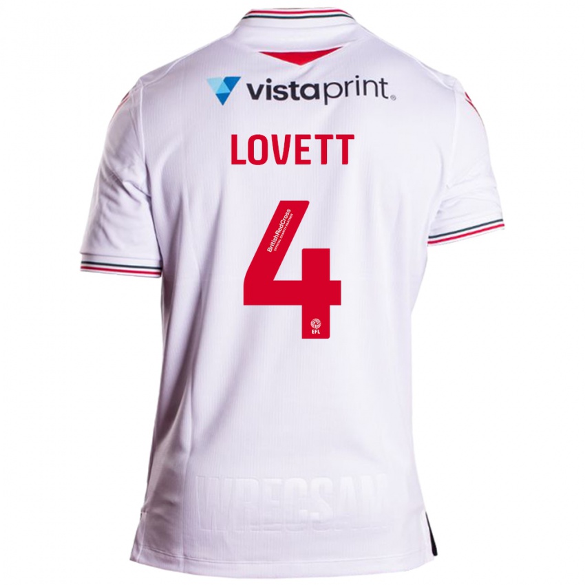 Herren Erin Lovett #4 Weiß Auswärtstrikot Trikot 2023/24 T-Shirt Schweiz