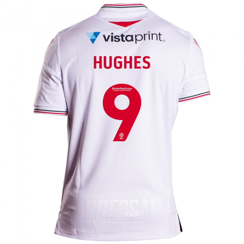 Herren Rosie Hughes #9 Weiß Auswärtstrikot Trikot 2023/24 T-Shirt Schweiz