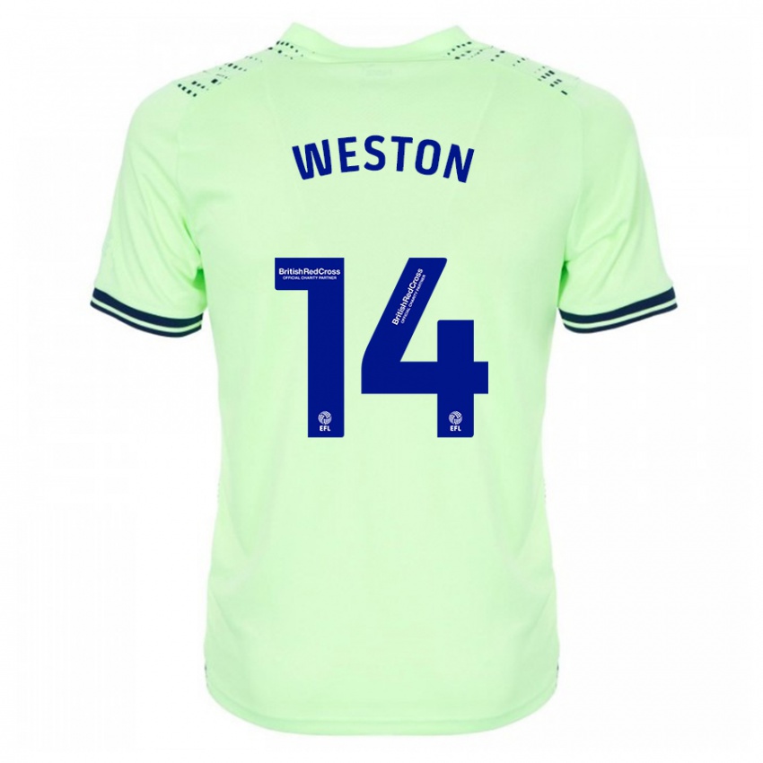 Herren Steph Weston #14 Marine Auswärtstrikot Trikot 2023/24 T-Shirt Schweiz