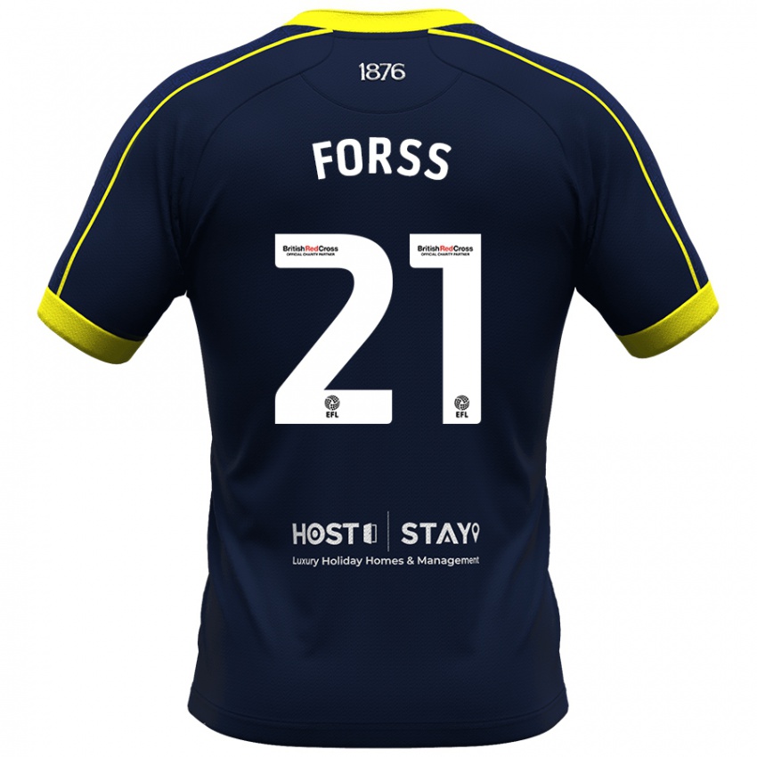 Herren Marcus Forss #21 Marine Auswärtstrikot Trikot 2023/24 T-Shirt Schweiz