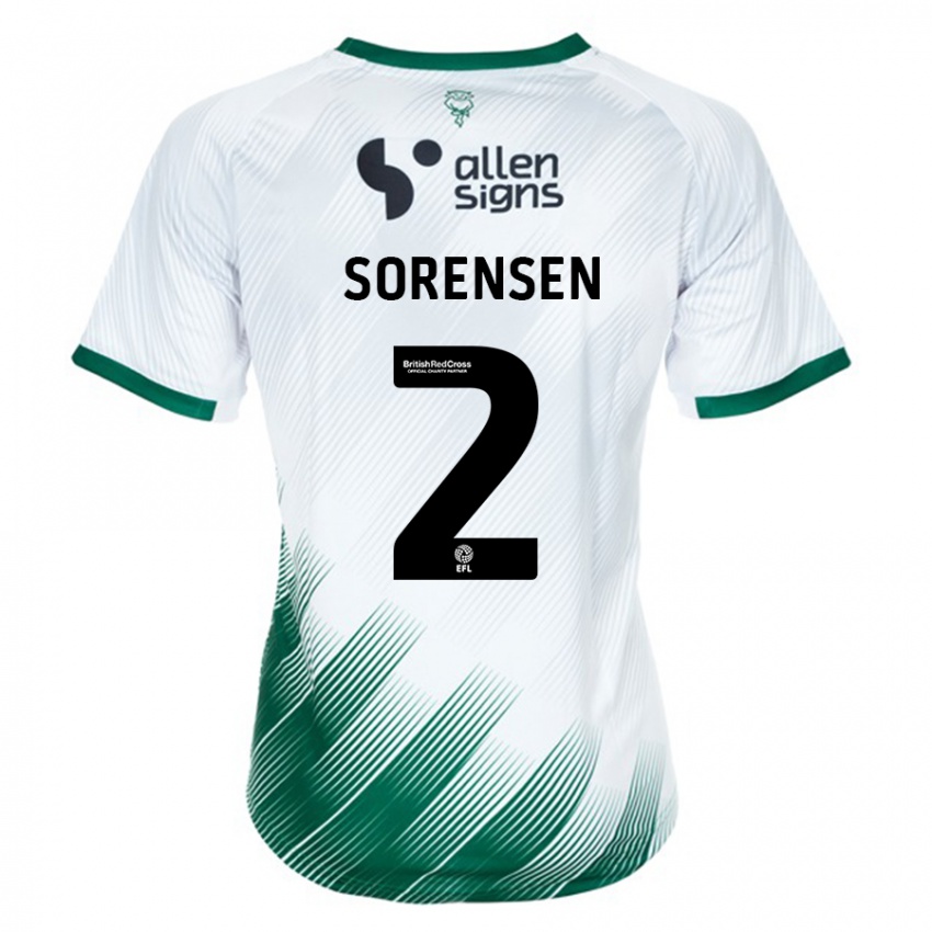 Herren Lasse Sörensen #2 Weiß Auswärtstrikot Trikot 2023/24 T-Shirt Schweiz