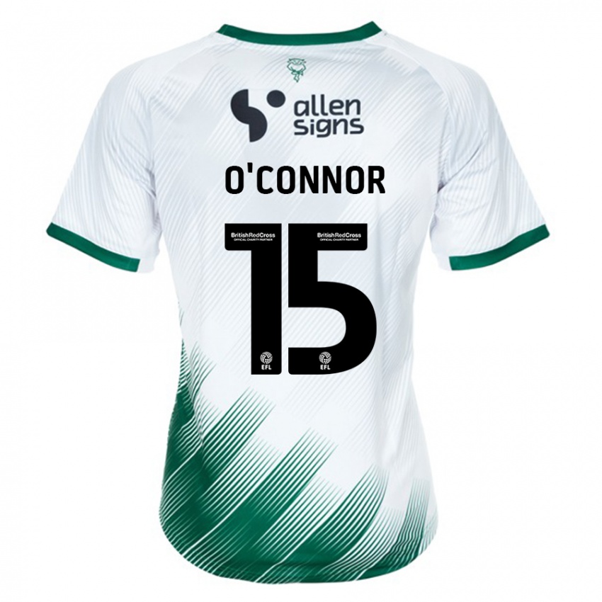 Herren Paudie O'connor #15 Weiß Auswärtstrikot Trikot 2023/24 T-Shirt Schweiz