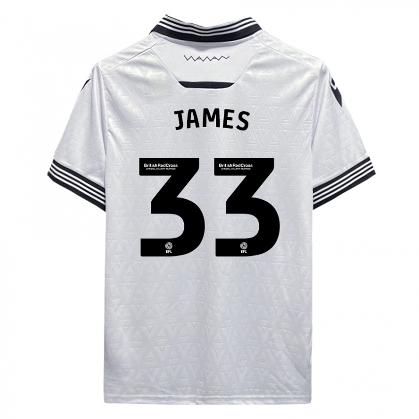 Herren Reece James #33 Weiß Auswärtstrikot Trikot 2023/24 T-Shirt Schweiz