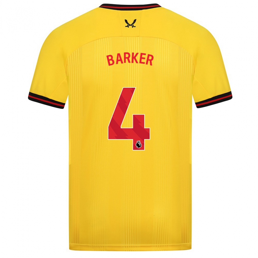 Herren Sophie Barker #4 Gelb Auswärtstrikot Trikot 2023/24 T-Shirt Schweiz