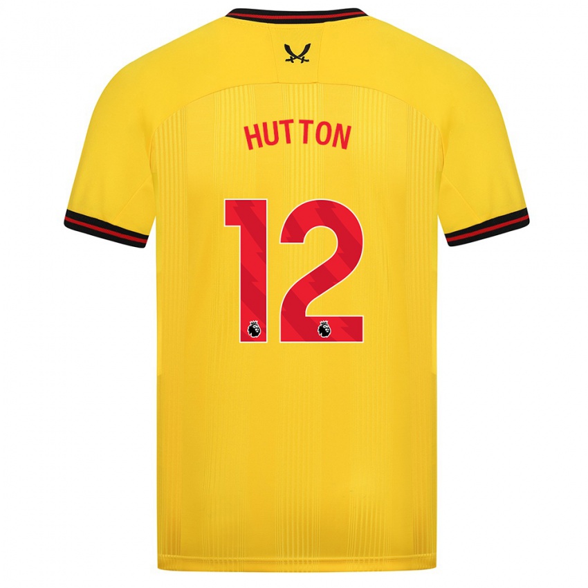 Herren Jodie Hutton #12 Gelb Auswärtstrikot Trikot 2023/24 T-Shirt Schweiz