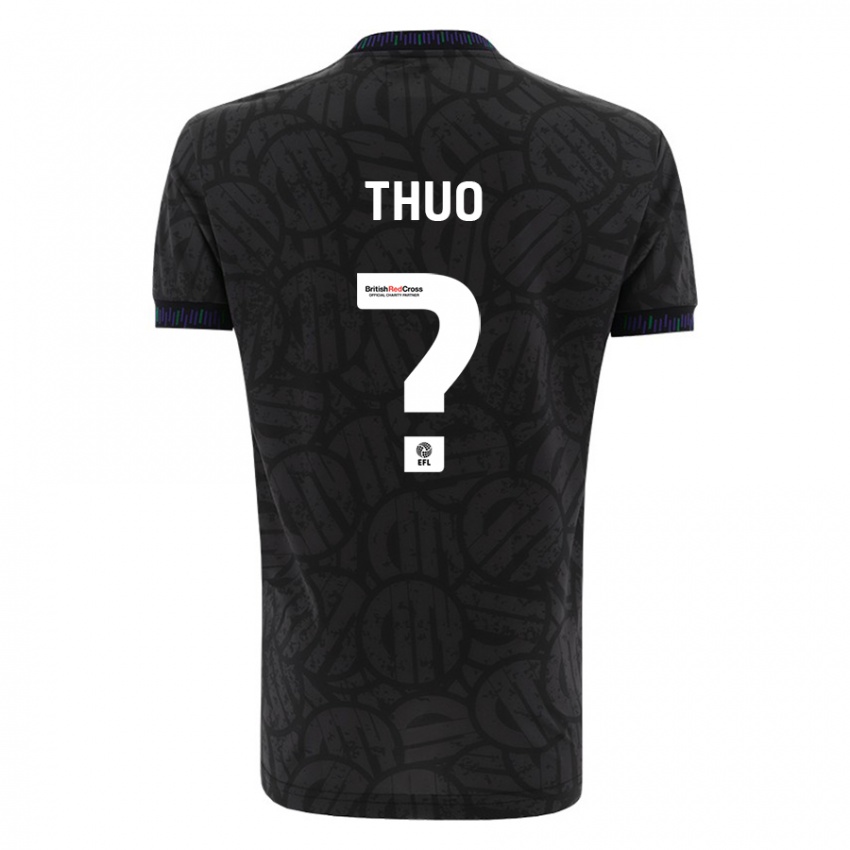 Herren Mark Thuo #0 Schwarz Auswärtstrikot Trikot 2023/24 T-Shirt Schweiz