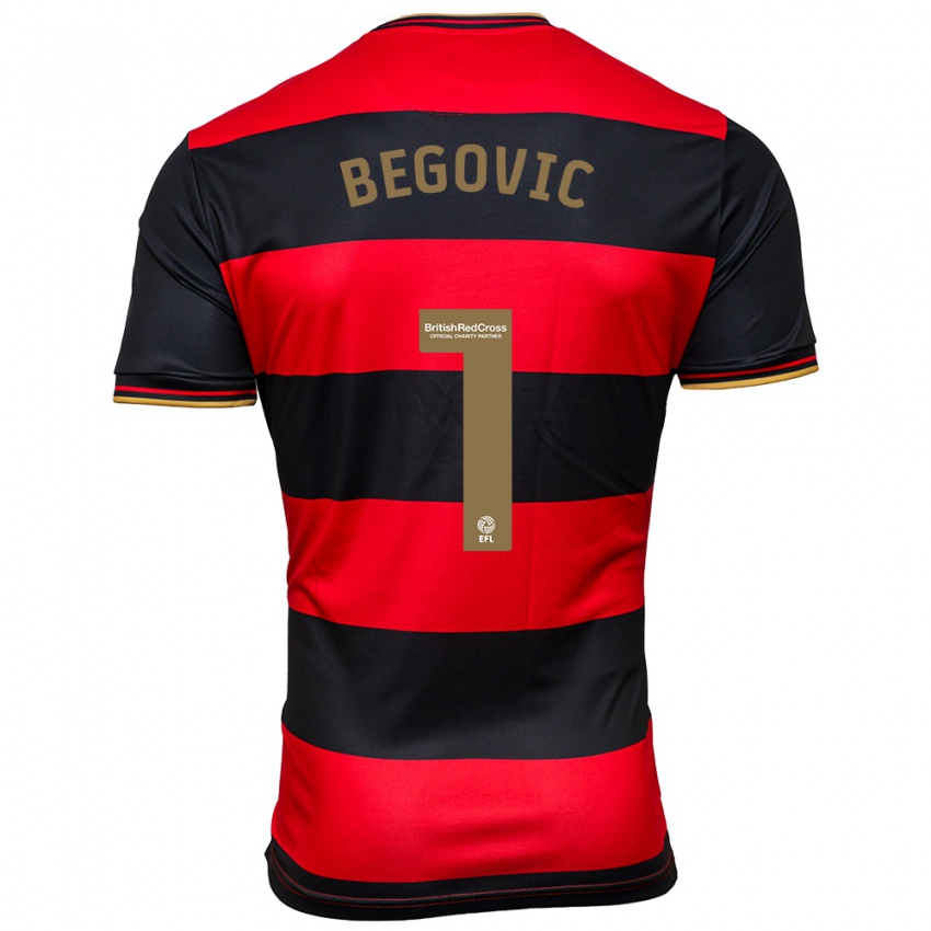 Herren Asmir Begovic #1 Schwarz Rot Auswärtstrikot Trikot 2023/24 T-Shirt Schweiz