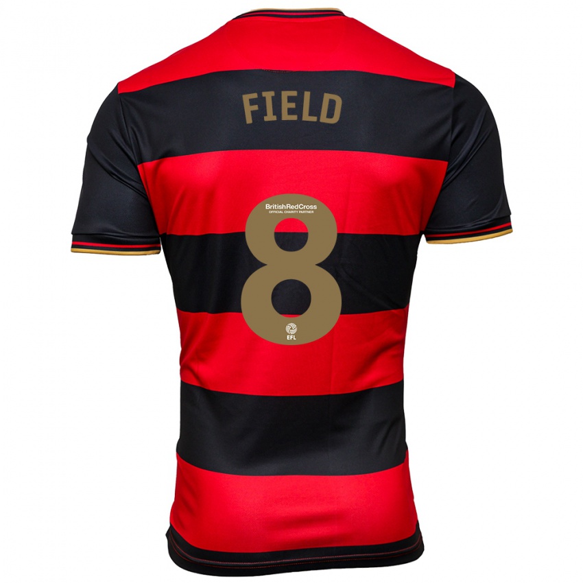 Herren Sam Field #8 Schwarz Rot Auswärtstrikot Trikot 2023/24 T-Shirt Schweiz