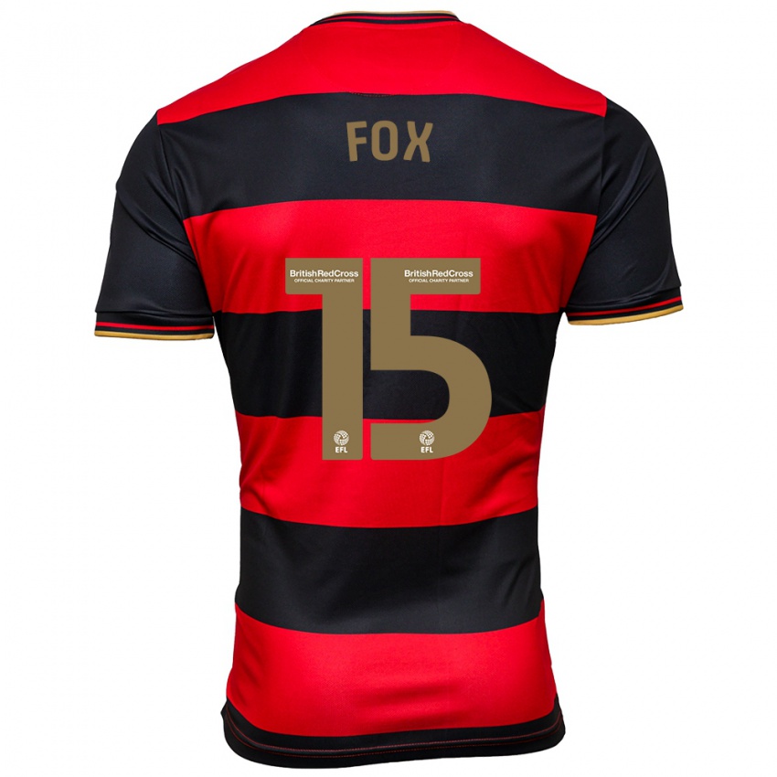 Herren Morgan Fox #15 Schwarz Rot Auswärtstrikot Trikot 2023/24 T-Shirt Schweiz