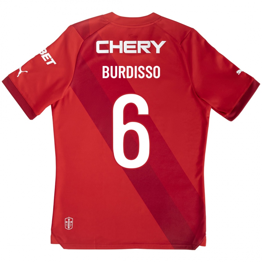 Herren Guillermo Burdisso #6 Rot Auswärtstrikot Trikot 2023/24 T-Shirt Schweiz