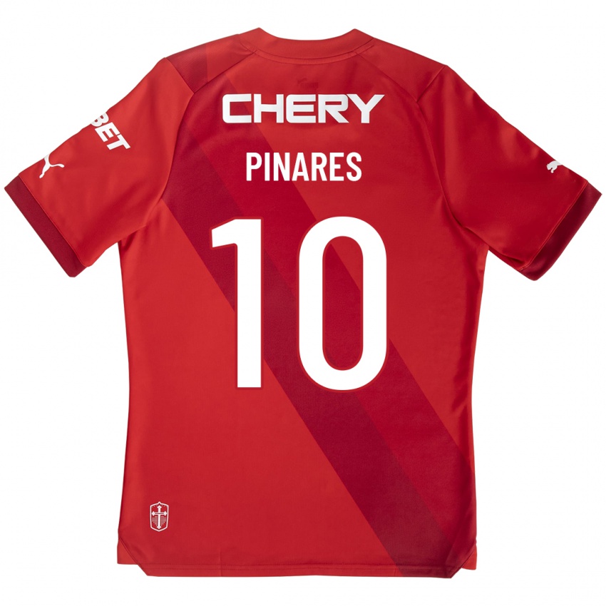 Herren Cesar Pinares #10 Rot Auswärtstrikot Trikot 2023/24 T-Shirt Schweiz