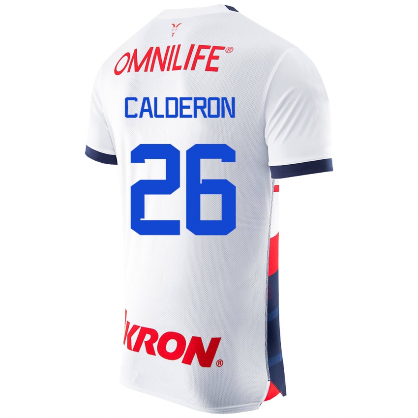 Herren Cristian Calderón #26 Weiß Auswärtstrikot Trikot 2023/24 T-Shirt Schweiz
