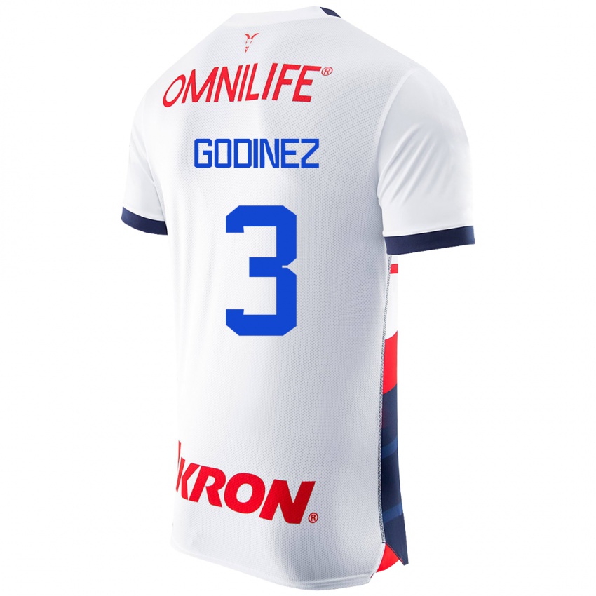 Herren Damaris Godínez #3 Weiß Auswärtstrikot Trikot 2023/24 T-Shirt Schweiz
