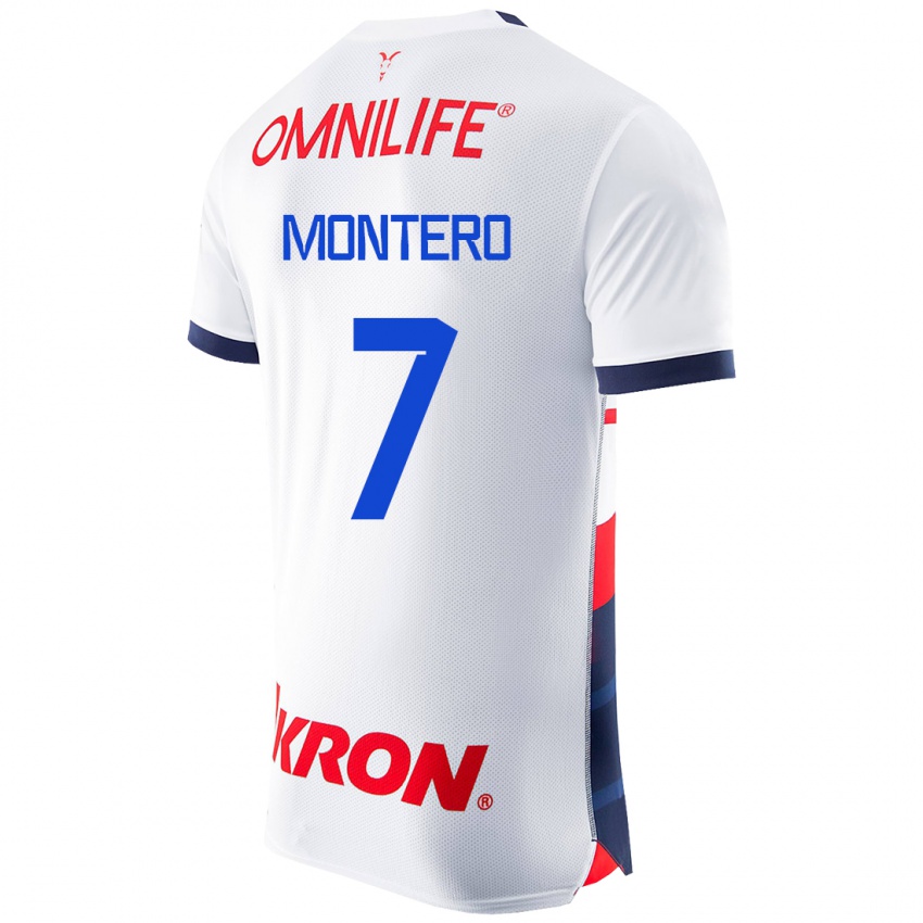 Herren Casandra Montero #7 Weiß Auswärtstrikot Trikot 2023/24 T-Shirt Schweiz