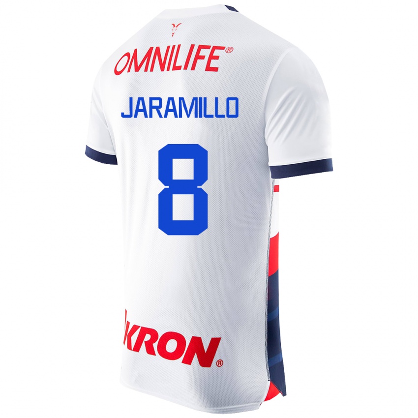Herren Carolina Jaramillo #8 Weiß Auswärtstrikot Trikot 2023/24 T-Shirt Schweiz