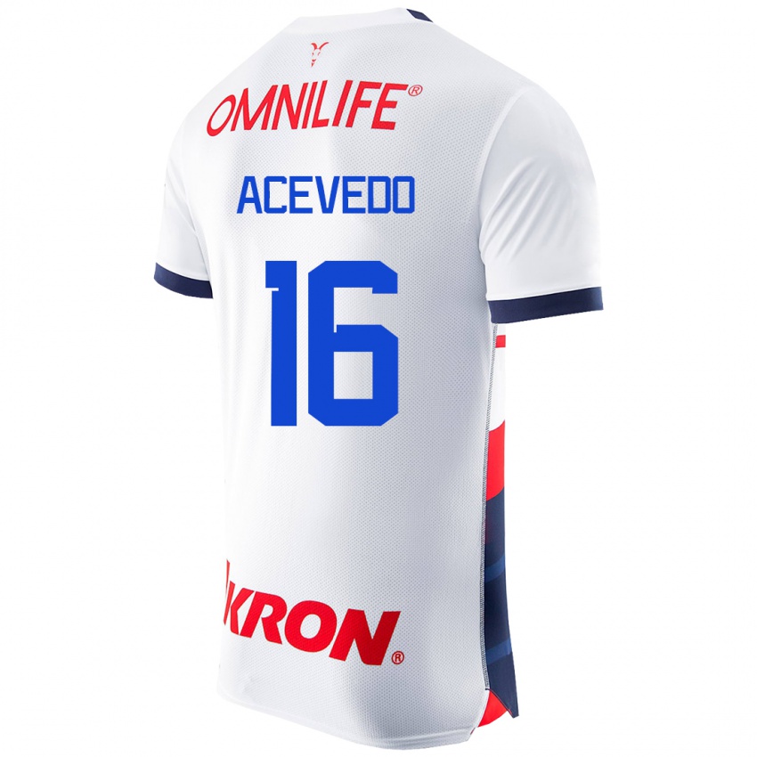Herren Victoria Acevedo #16 Weiß Auswärtstrikot Trikot 2023/24 T-Shirt Schweiz