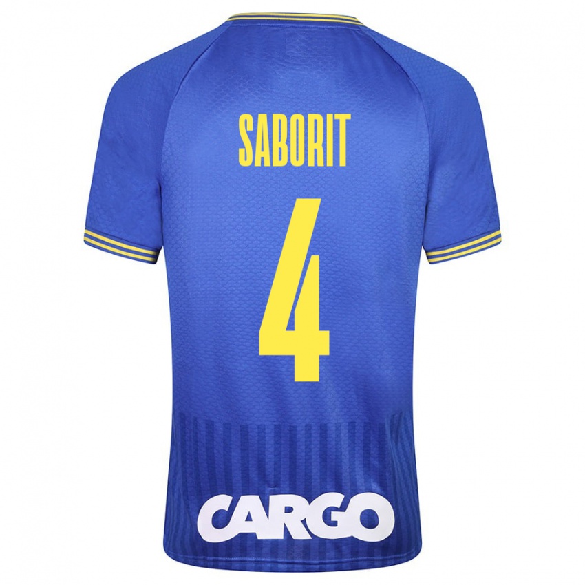 Herren Enric Saborit #4 Blau Auswärtstrikot Trikot 2023/24 T-Shirt Schweiz