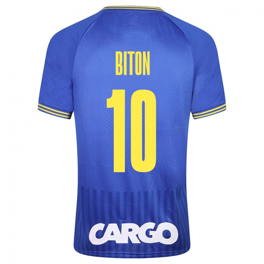 Herren Dan Biton #10 Blau Auswärtstrikot Trikot 2023/24 T-Shirt Schweiz