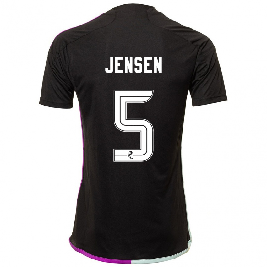 Herren Richard Jensen #5 Schwarz Auswärtstrikot Trikot 2023/24 T-Shirt Schweiz