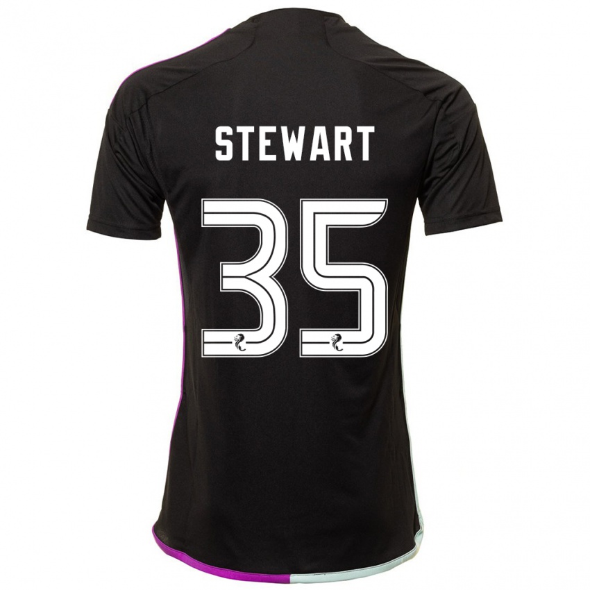 Herren Alfie Stewart #35 Schwarz Auswärtstrikot Trikot 2023/24 T-Shirt Schweiz