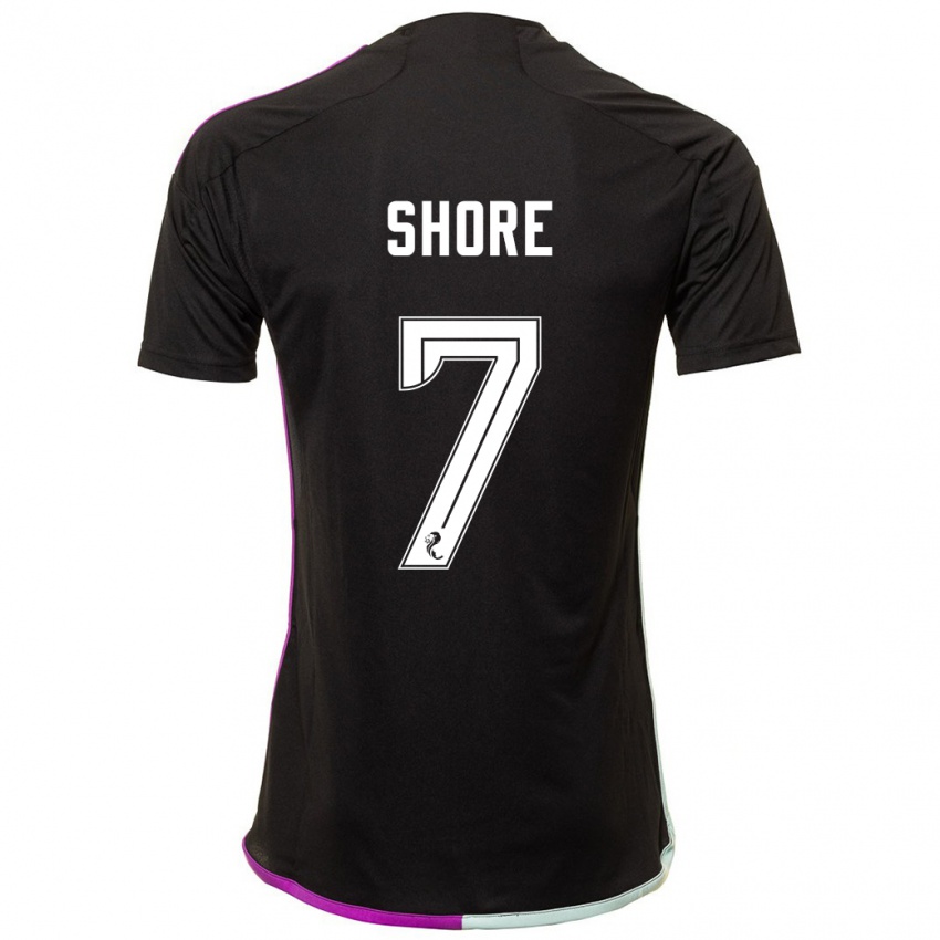 Herren Eilidh Shore #7 Schwarz Auswärtstrikot Trikot 2023/24 T-Shirt Schweiz