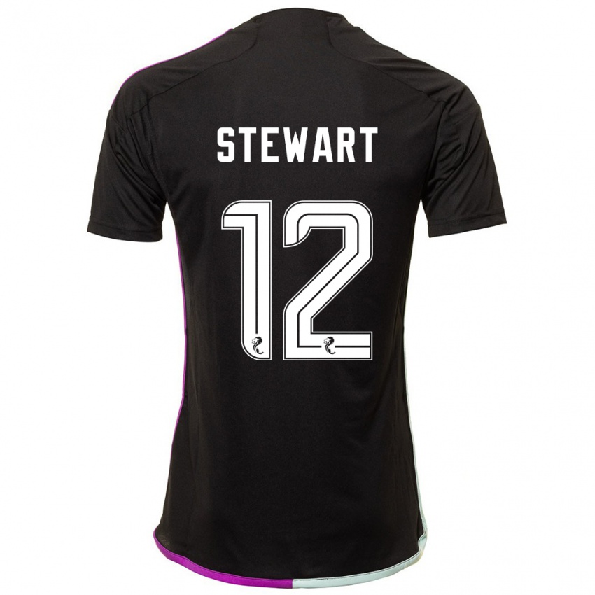 Herren Hannah Stewart #12 Schwarz Auswärtstrikot Trikot 2023/24 T-Shirt Schweiz