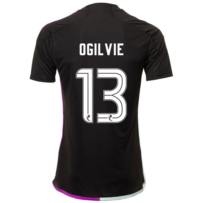 Herren Francesca Ogilvie #13 Schwarz Auswärtstrikot Trikot 2023/24 T-Shirt Schweiz