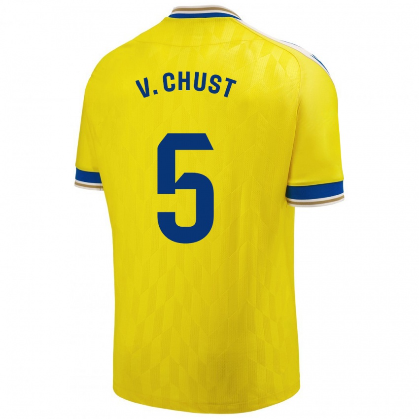 Damen Victor Chust #5 Gelb Heimtrikot Trikot 2023/24 T-Shirt Schweiz