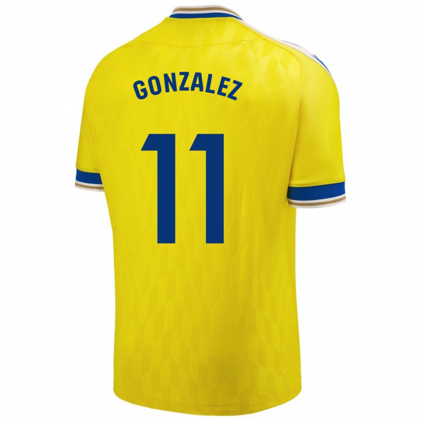 Damen Chus González #11 Gelb Heimtrikot Trikot 2023/24 T-Shirt Schweiz