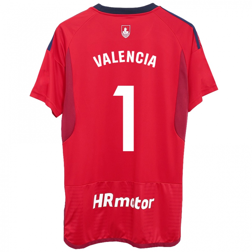 Damen Pablo Valencia #1 Rot Heimtrikot Trikot 2023/24 T-Shirt Schweiz