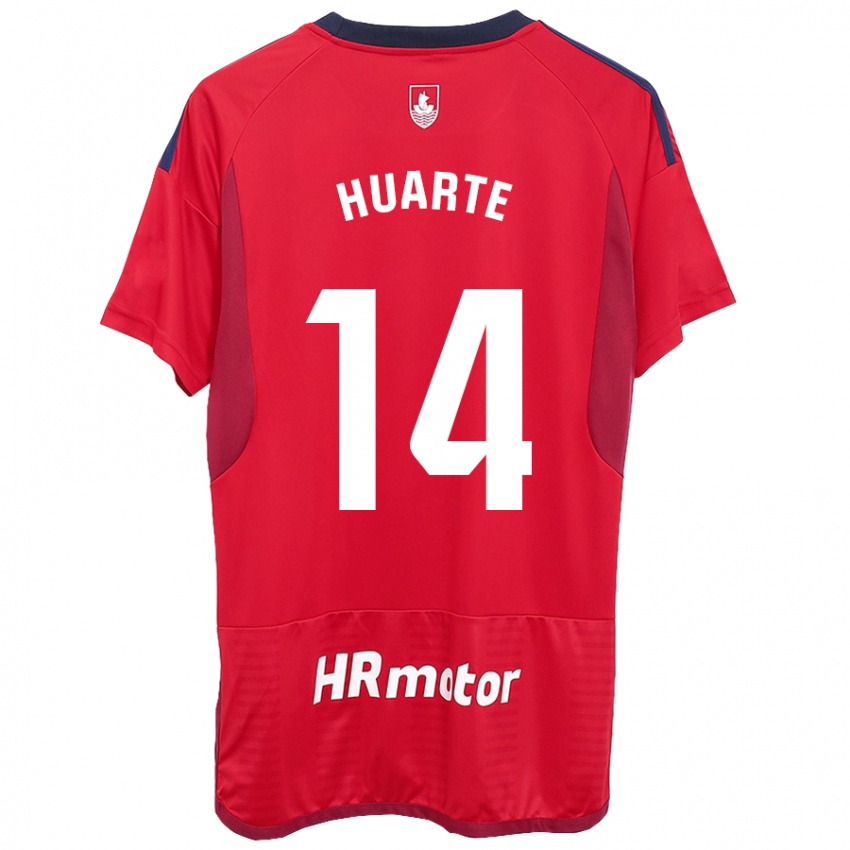 Damen Xabi Huarte #14 Rot Heimtrikot Trikot 2023/24 T-Shirt Schweiz