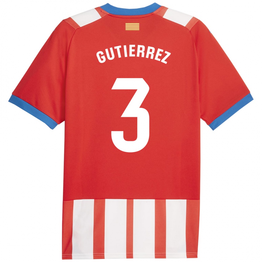Damen Miguel Gutierrez #3 Rot-Weiss Heimtrikot Trikot 2023/24 T-Shirt Schweiz