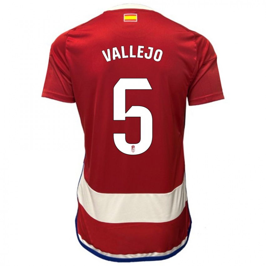 Damen Jesus Vallejo #5 Rot Heimtrikot Trikot 2023/24 T-Shirt Schweiz