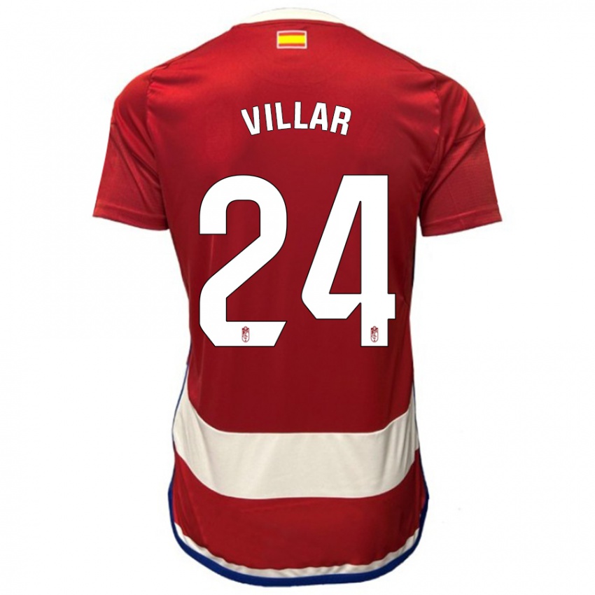 Damen Gonzalo Villar #24 Rot Heimtrikot Trikot 2023/24 T-Shirt Schweiz