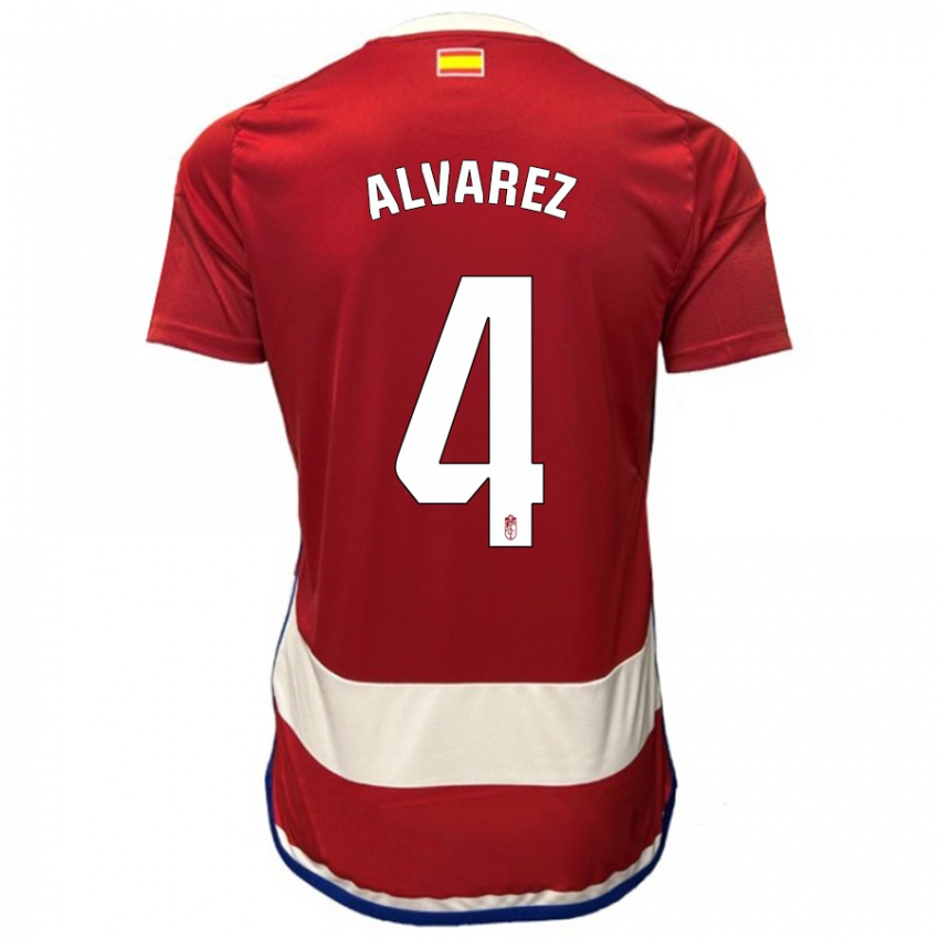 Damen Isabel Álvarez #4 Rot Heimtrikot Trikot 2023/24 T-Shirt Schweiz