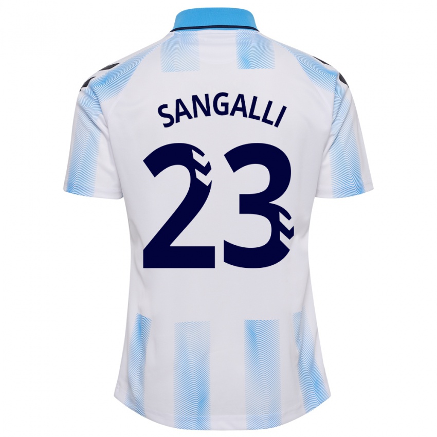 Damen Luca Sangalli #23 Weiß Blau Heimtrikot Trikot 2023/24 T-Shirt Schweiz