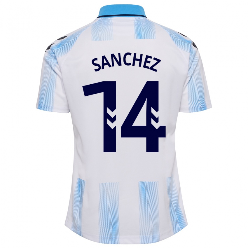 Damen Rubén Sánchez #14 Weiß Blau Heimtrikot Trikot 2023/24 T-Shirt Schweiz