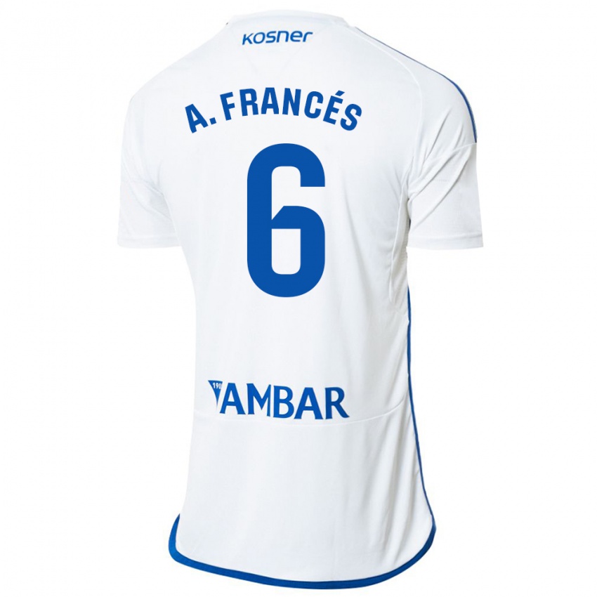 Damen Alejandro Francés #6 Weiß Heimtrikot Trikot 2023/24 T-Shirt Schweiz