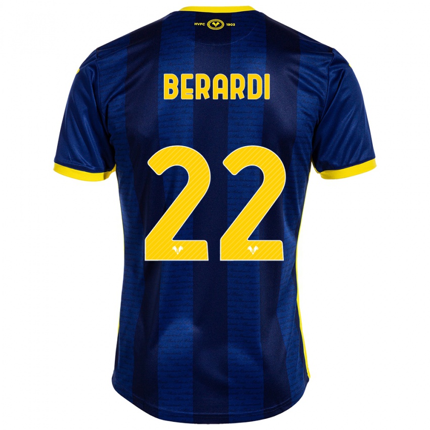 Damen Alessandro Berardi #22 Marine Heimtrikot Trikot 2023/24 T-Shirt Schweiz
