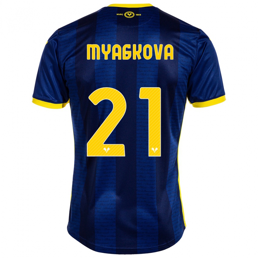 Damen Alina Myagkova #21 Marine Heimtrikot Trikot 2023/24 T-Shirt Schweiz