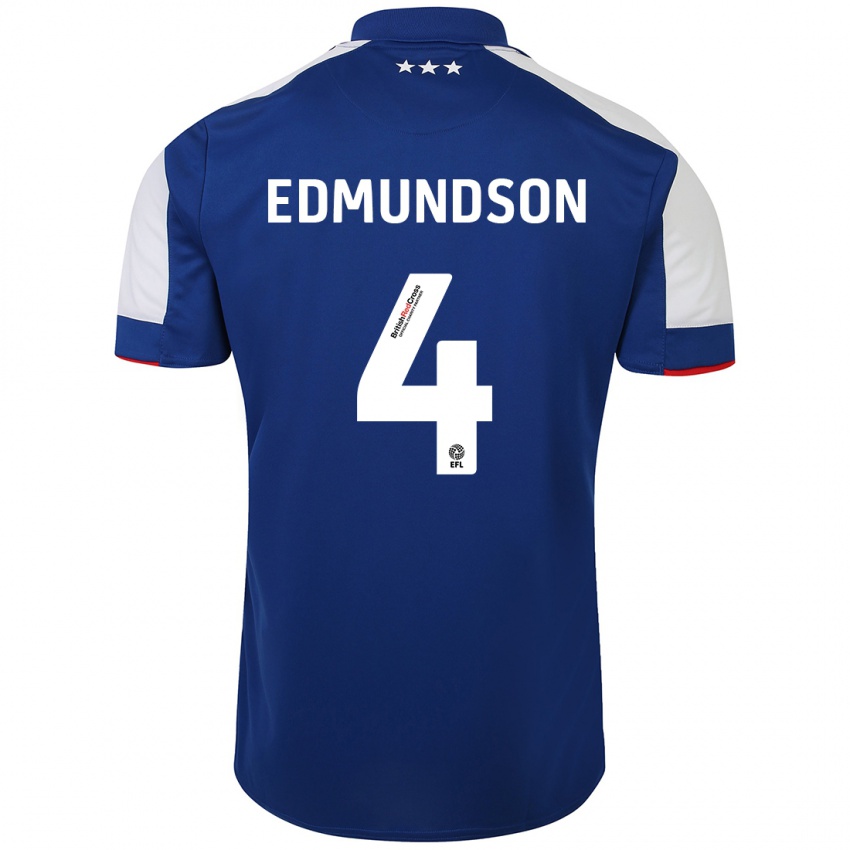 Damen George Edmundson #4 Blau Heimtrikot Trikot 2023/24 T-Shirt Schweiz