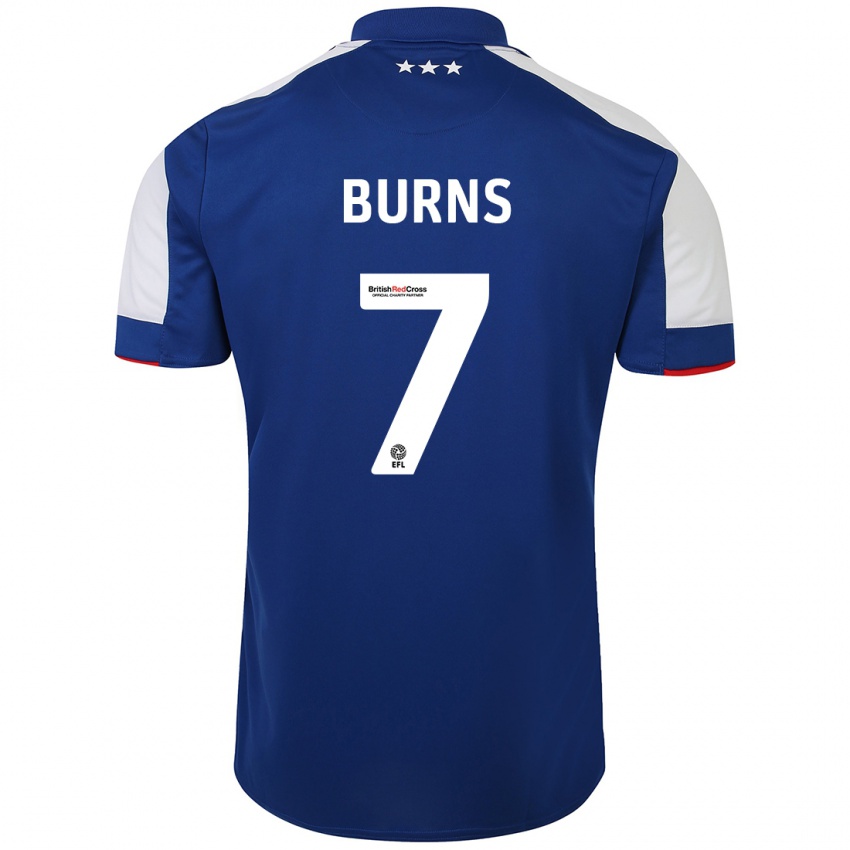 Damen Wes Burns #7 Blau Heimtrikot Trikot 2023/24 T-Shirt Schweiz
