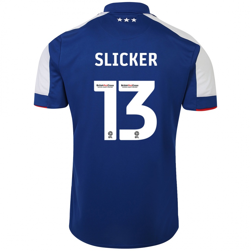 Damen Cieran Slicker #13 Blau Heimtrikot Trikot 2023/24 T-Shirt Schweiz