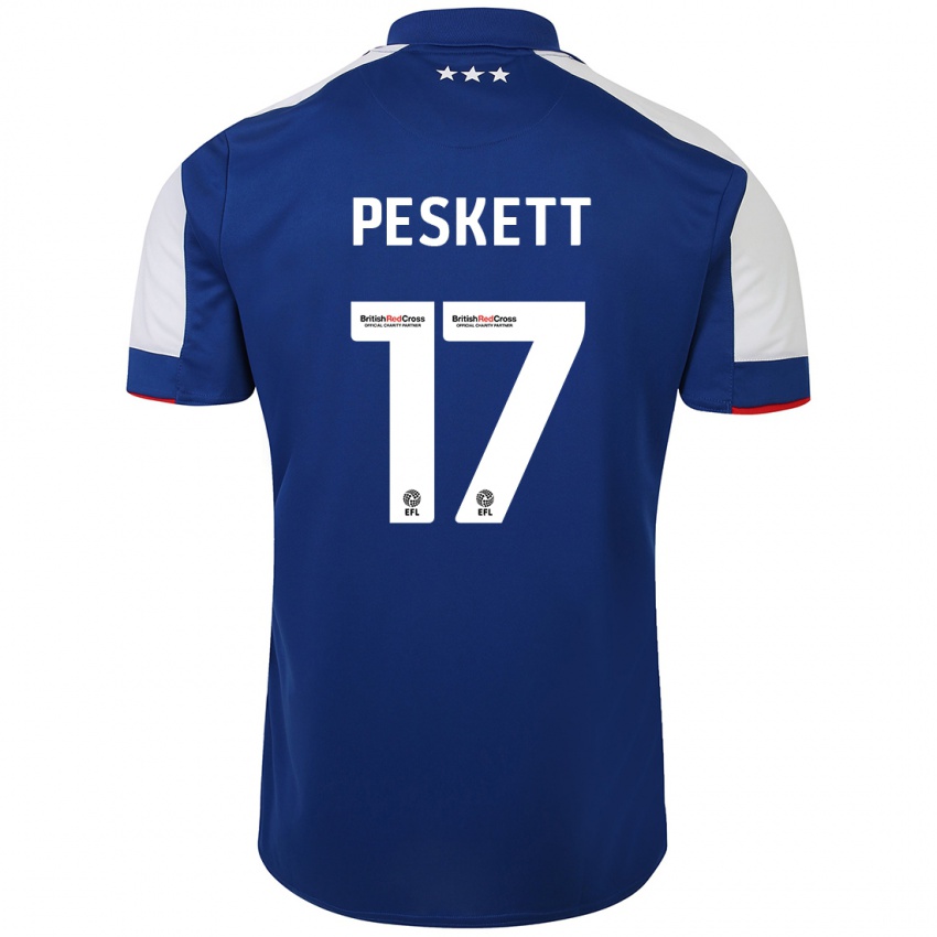 Damen Sophie Peskett #17 Blau Heimtrikot Trikot 2023/24 T-Shirt Schweiz