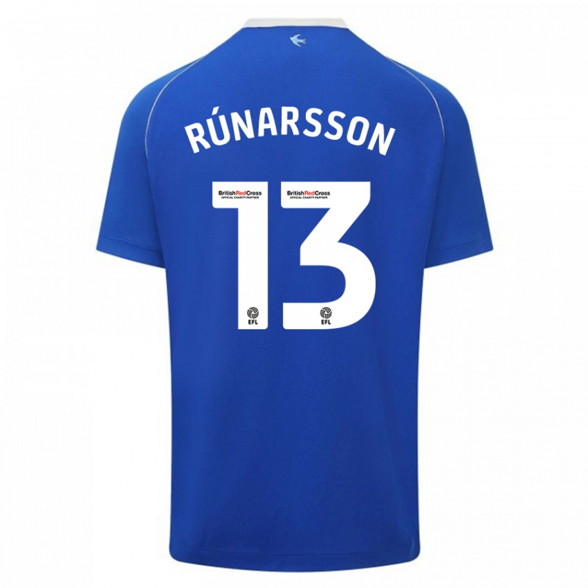 Damen Runar Alex Runarsson #13 Blau Heimtrikot Trikot 2023/24 T-Shirt Schweiz
