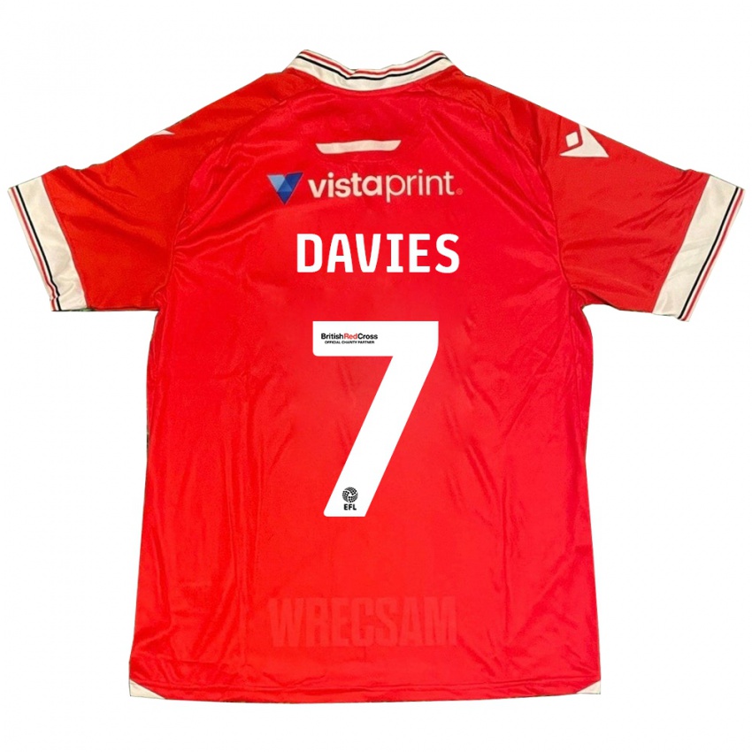 Damen Jordan Davies #7 Rot Heimtrikot Trikot 2023/24 T-Shirt Schweiz